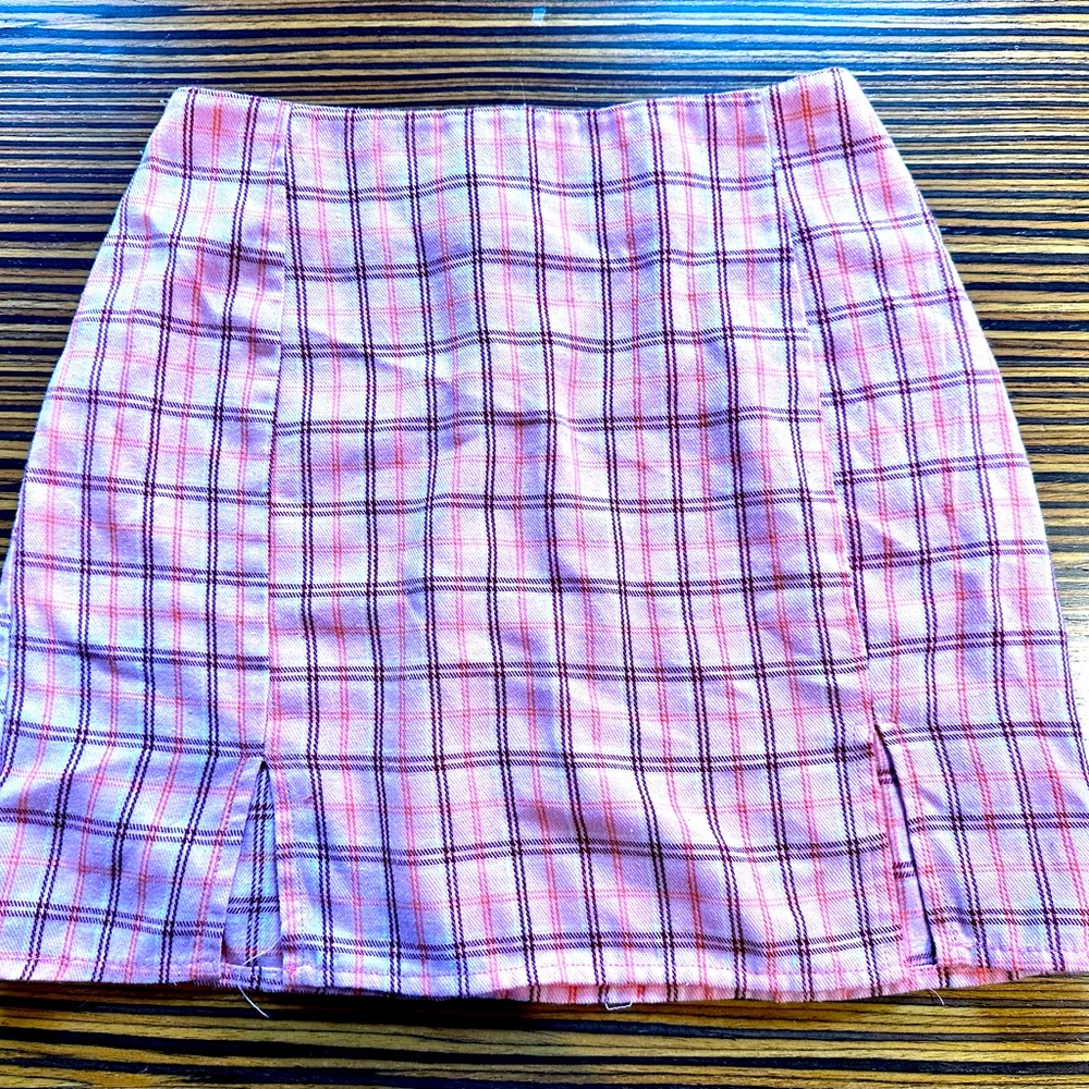 Plaid shirt skirt